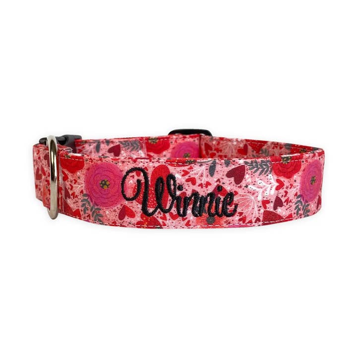 Valentinstag Blumen Hundehalsband von Duke & Fox® für den Großhandel von Duke & Fox