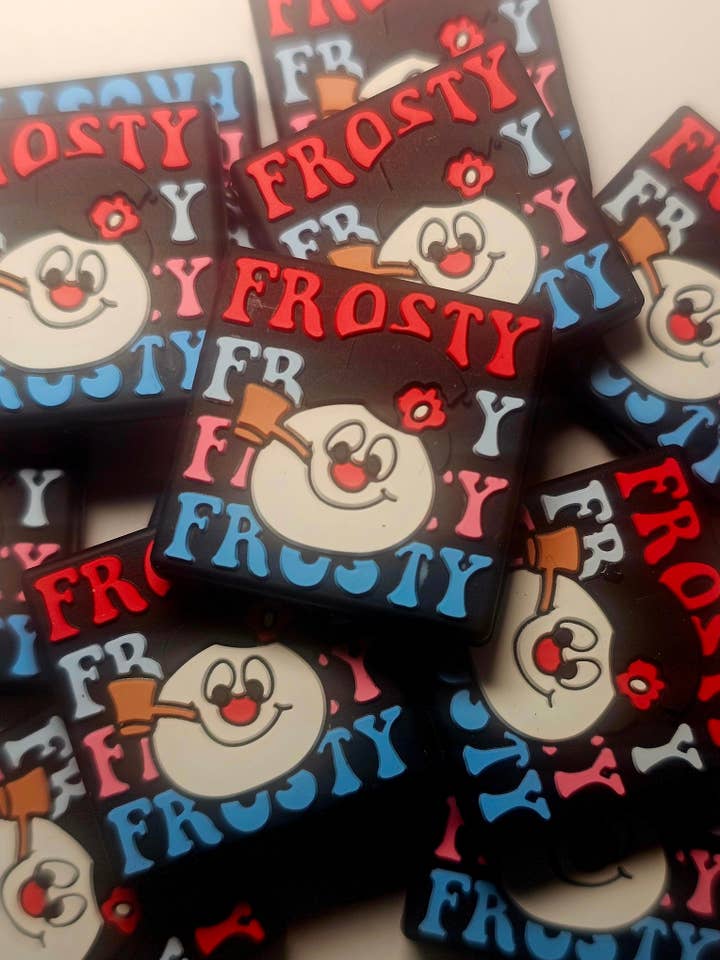 1 pc - Frosty The Snowman Christmas Focal Bead - DIY - Craft Supplies for wholesale by MadiLind's Crafting Corner, LLC