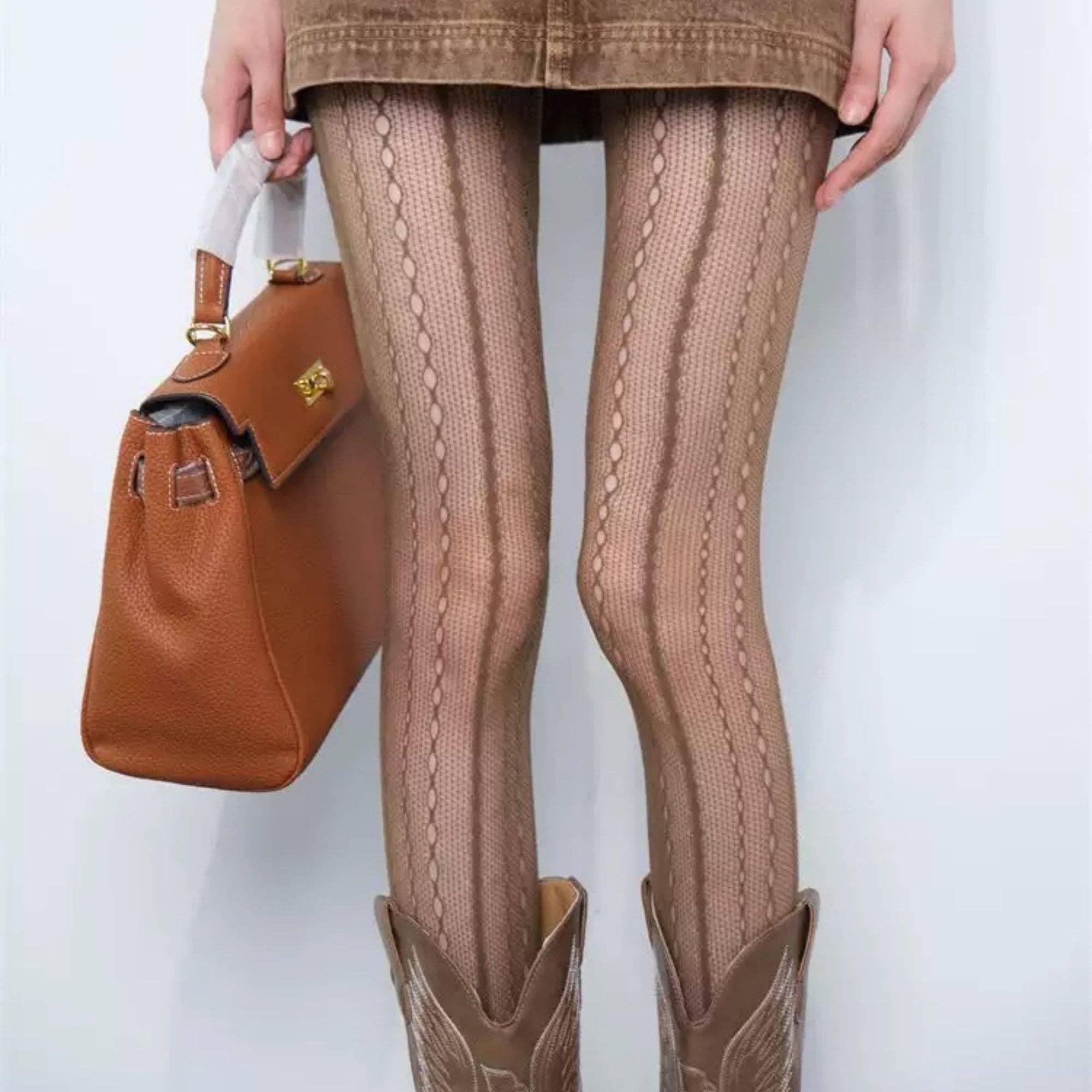 AK Brand – wholesale Tights – Women's – 2-Pack Sheer Patterned Hosiery with Stretch Fishnet Design a2