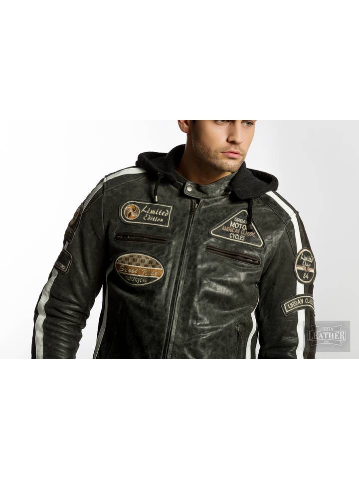 Urban 5884 Amsterdam | Leather jackets – Casaco de couro - Homem por atacado – URBAN 5884 - Jaqueta de moto masculina FIFTY EIGHT19