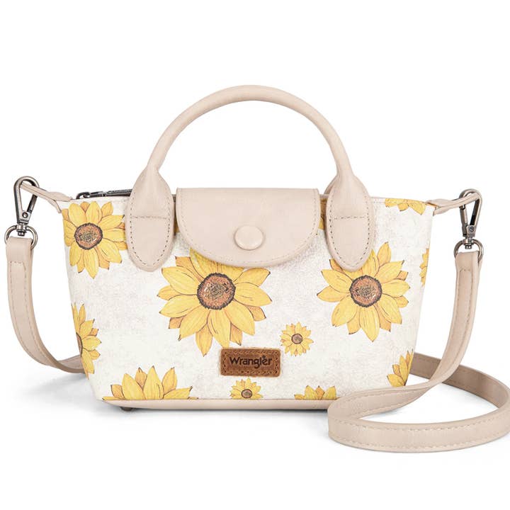 Cedar Hill Country Market - Wholesale Crossbody Bag - Women's - Sunflower Print Mini Top Handle Crossbody