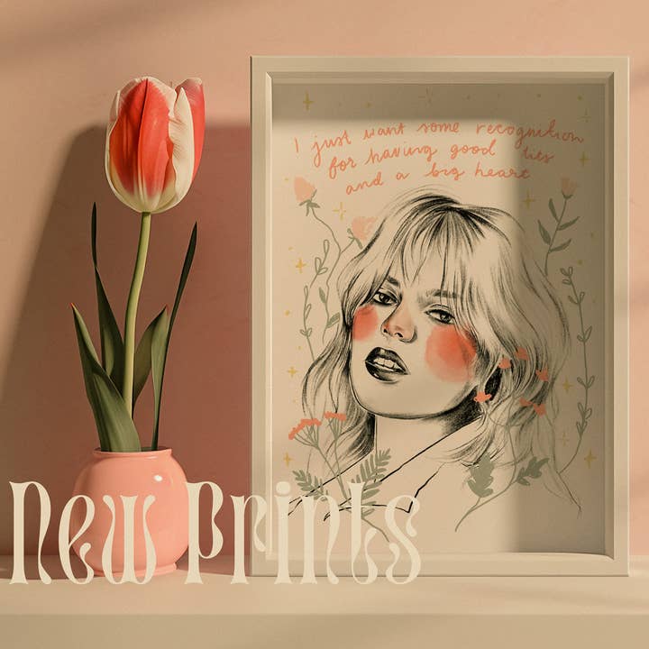 Reneé Rapp A4 Art Print for wholesale by Spilt Milk Press