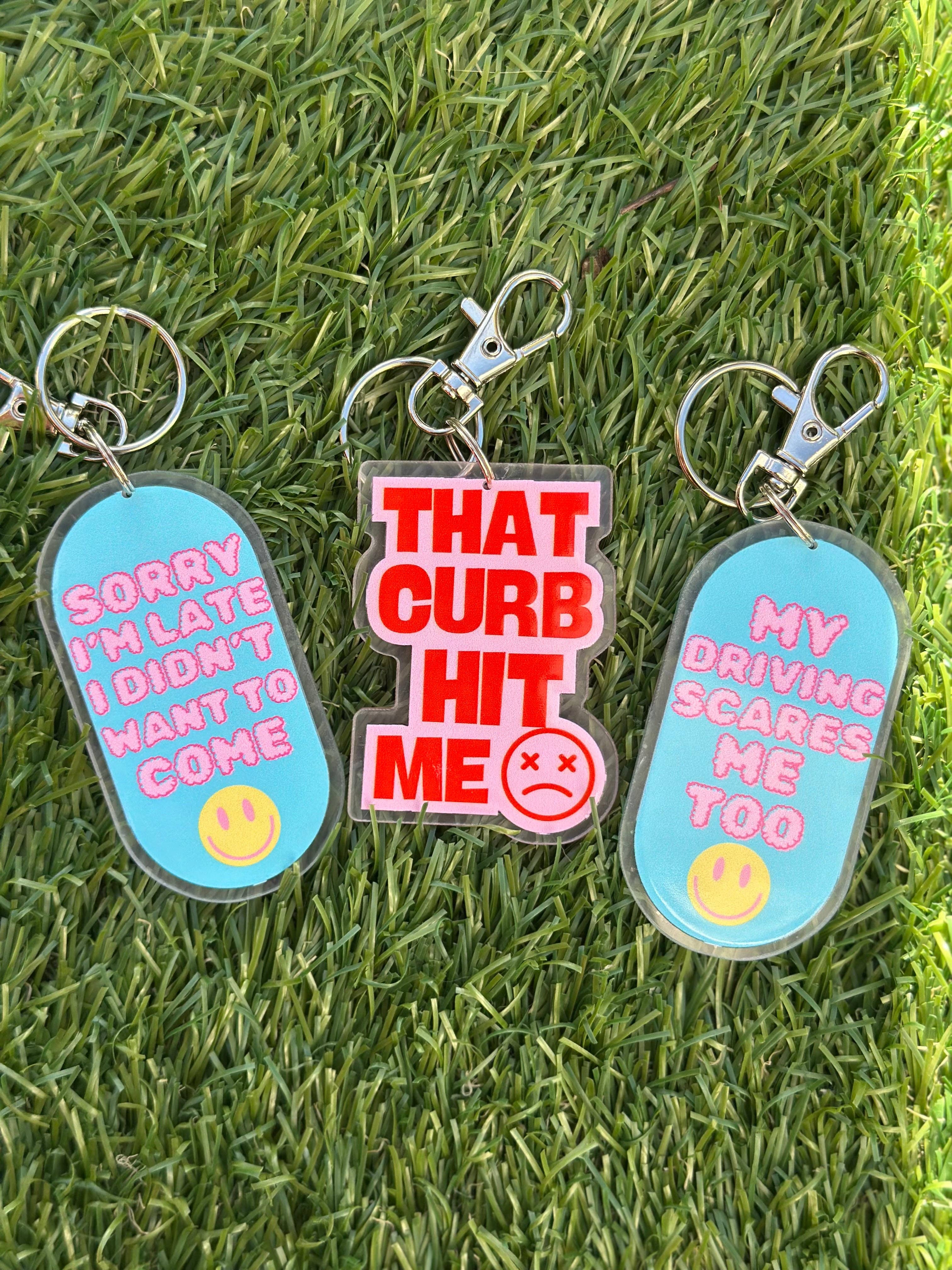 Little Olive Creates – wholesale Nyckelringar - Dam – Min körning skrämmer mig för nyckelring2