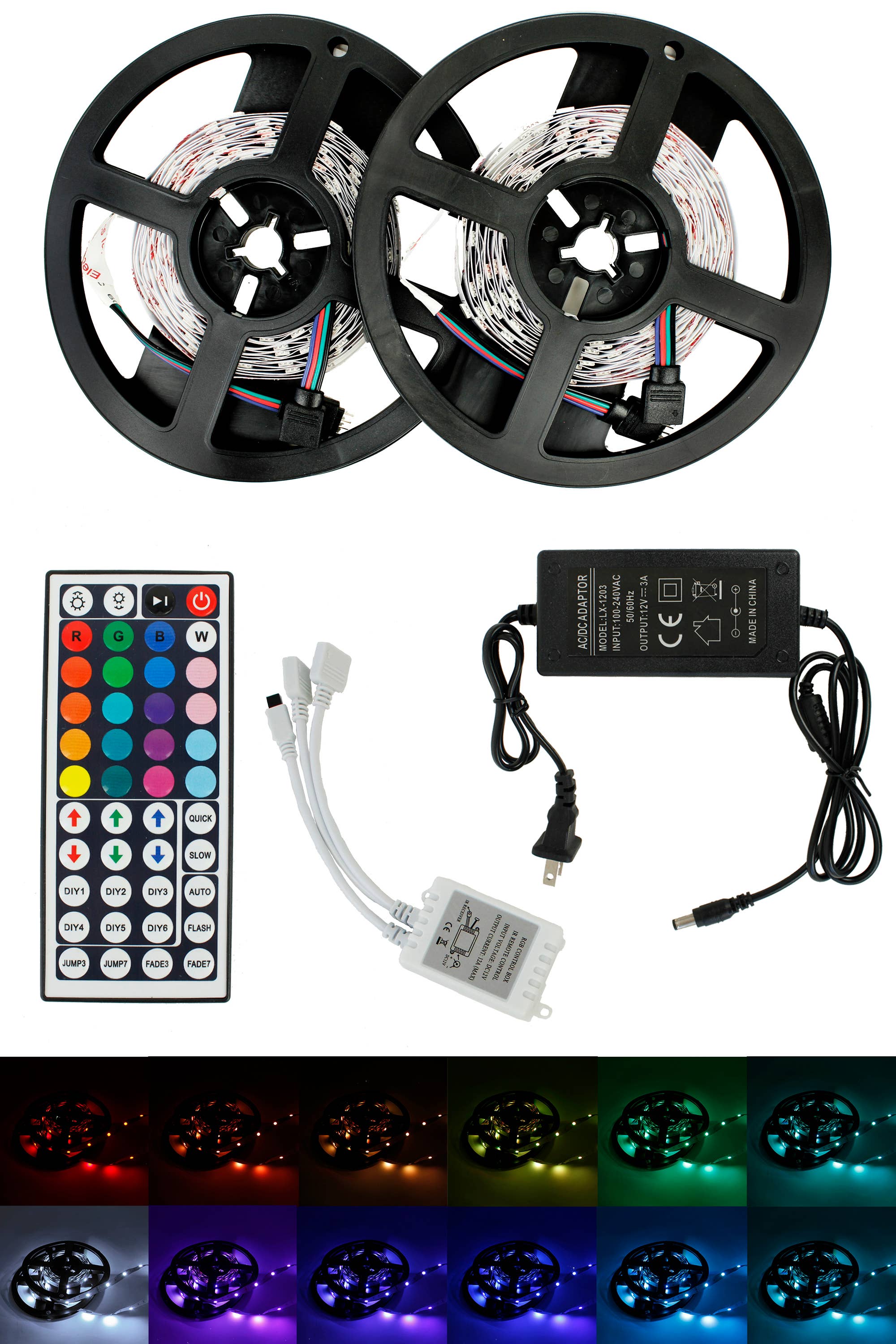 Perfect Holiday - Wholesale String Lights - 300 LED 32ft Strip Light Complete Kit3