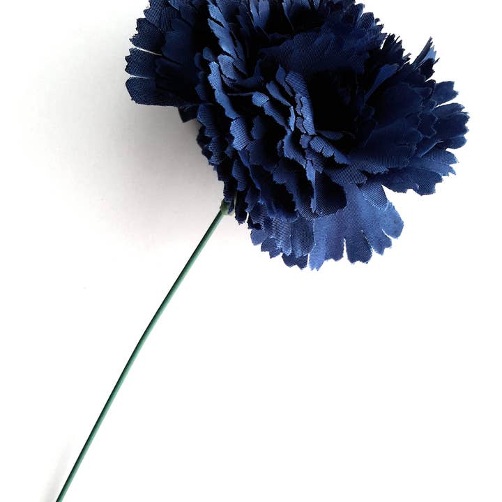 BRANDELIA - Venta al por mayor Flores artificiales - Clavel Flamenco Flor Pelo Ø9cm · Azul Marino