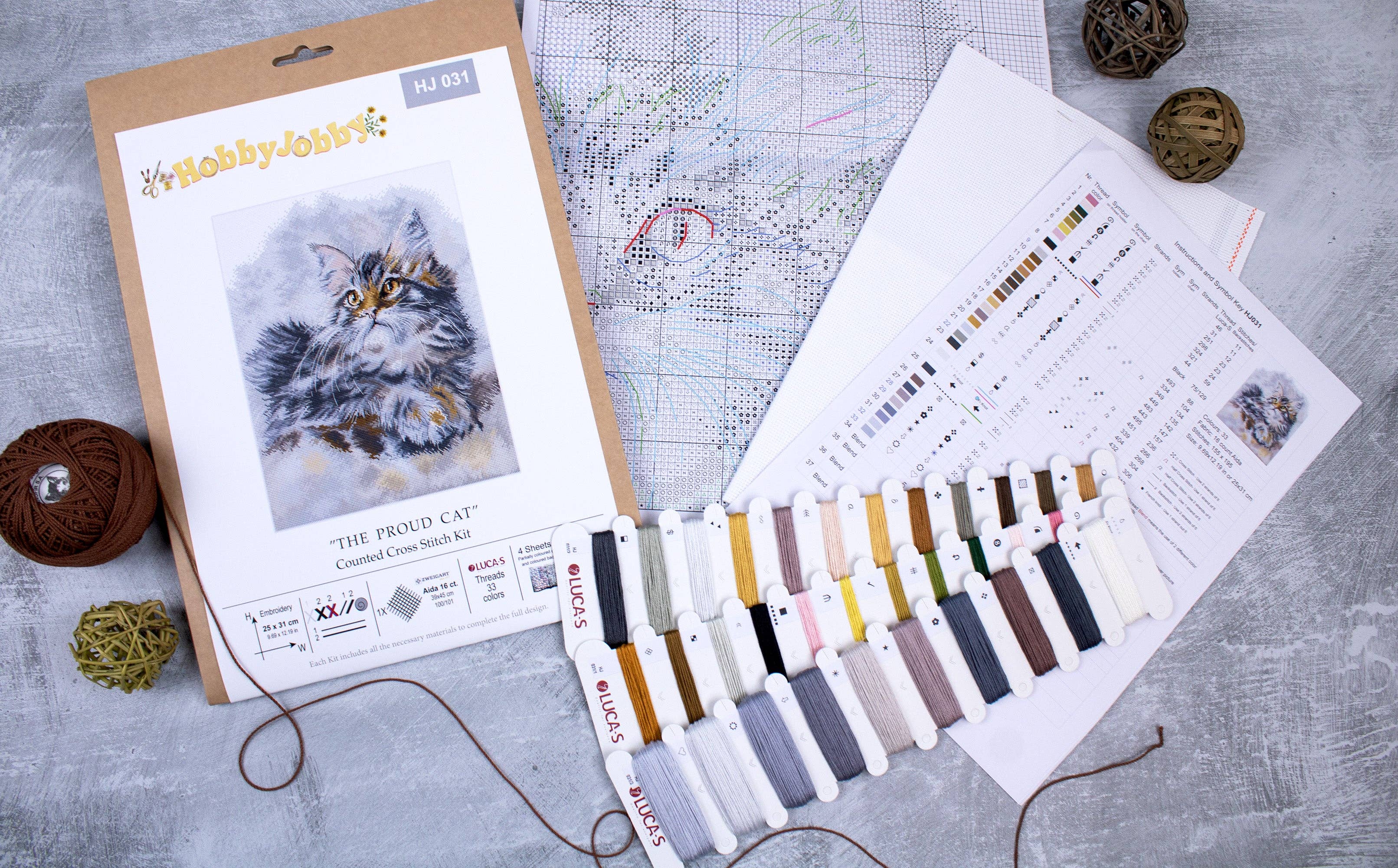 HobbyJobby - Wholesale Embroidery/Cross Stitch Supplies - Cross Stitch Kit HobbyJobby - The Proud Cat2