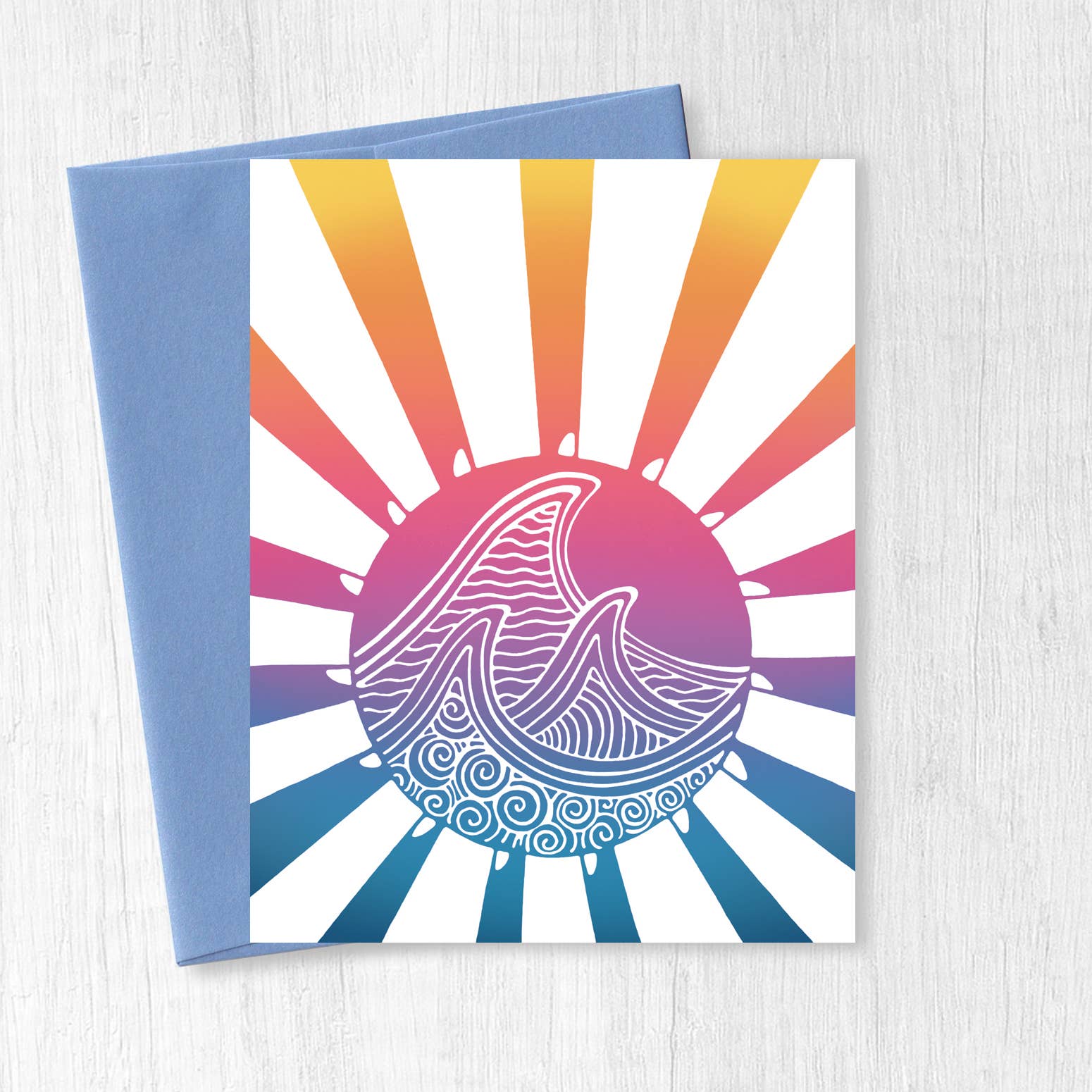 Christine May Brand, Nature + Pigment - Wholesale Everyday Greeting Card - Sunburst Surf Card0