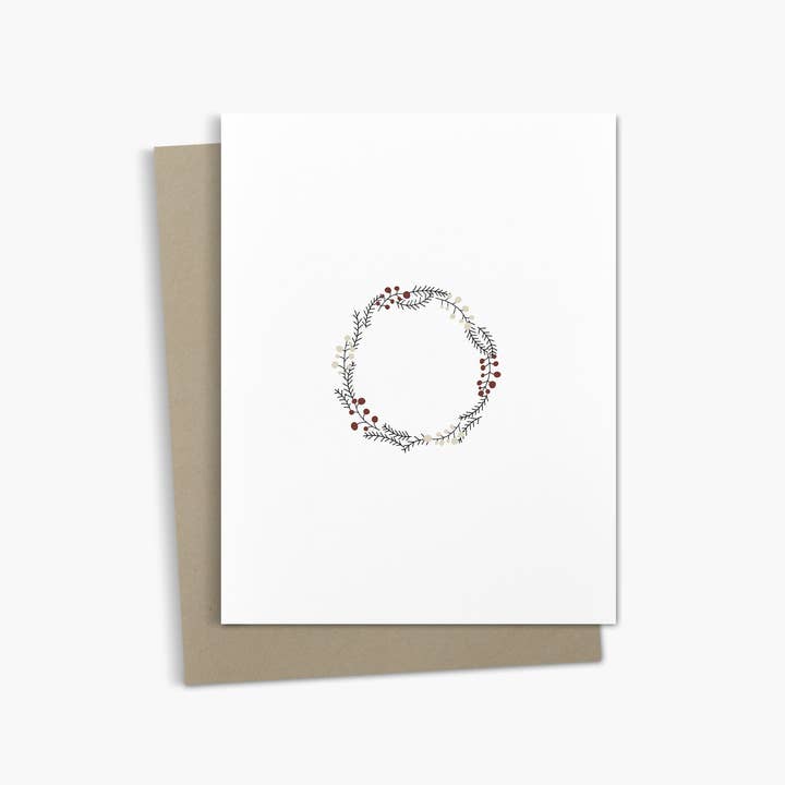 Christmas Wreath Greeting Card | Merry Xmas Card for wholesale by Hyggely