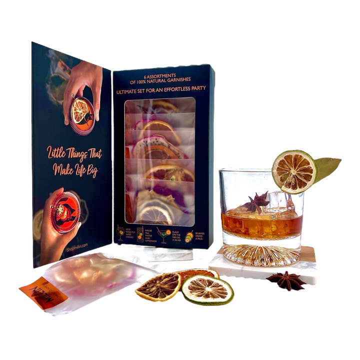 MILLIN - Vente Mélange/sirop pour cocktails - Ensemble de Garnitures de Cocktail aux Fruits Secs Gourmet1
