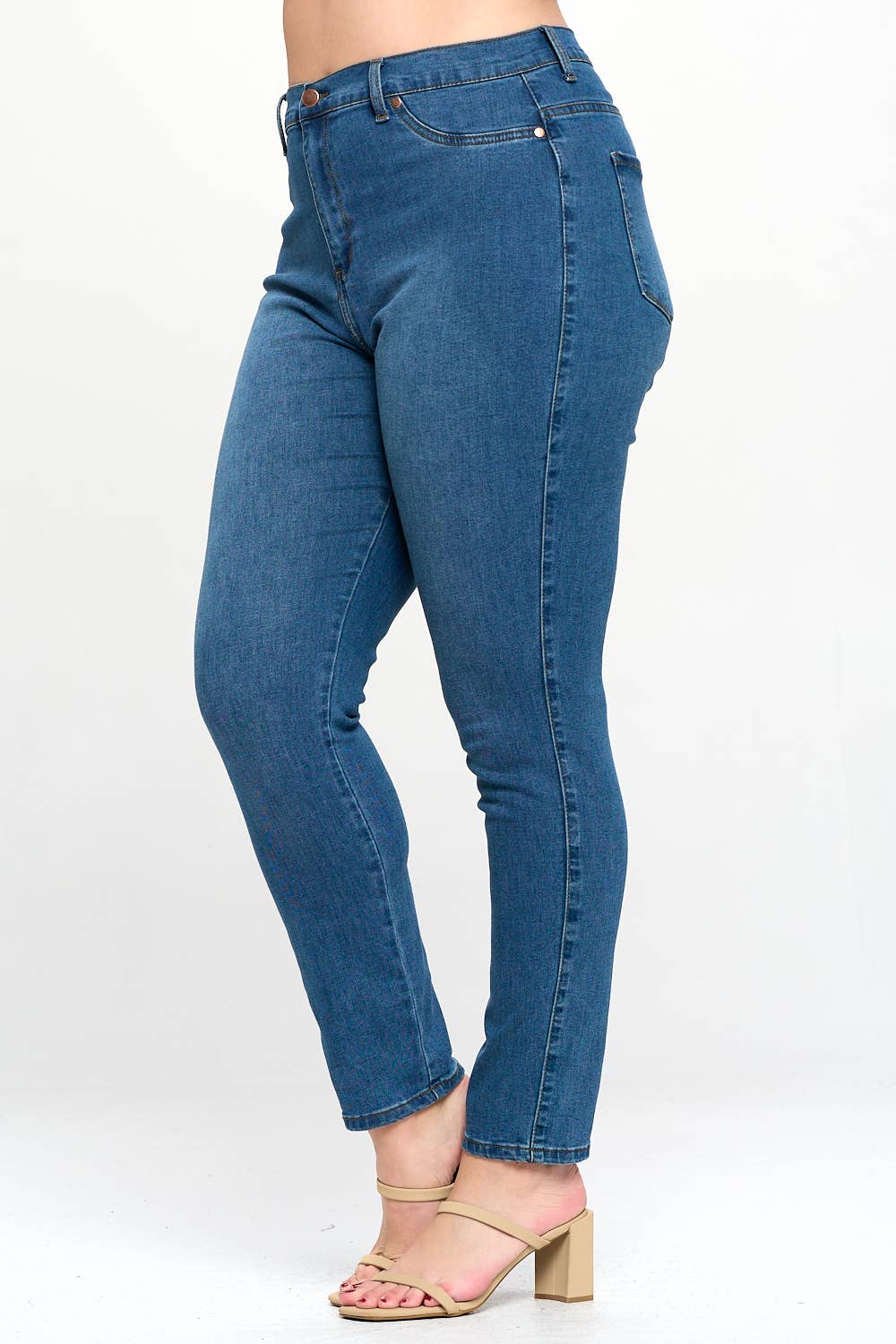 Blue Turtle - Vente Jean – femme - Jean skinny grande taille taille haute super extensible Lt FH3500X7