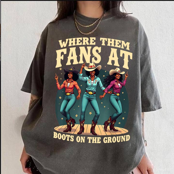 Where Them Fans At Shirt, Boots On The Ground Cowgirl Tee and other Purchase Wholesale boots on the ground fans. Free Returns & Net 60 Terms on Faire trending on Faire.