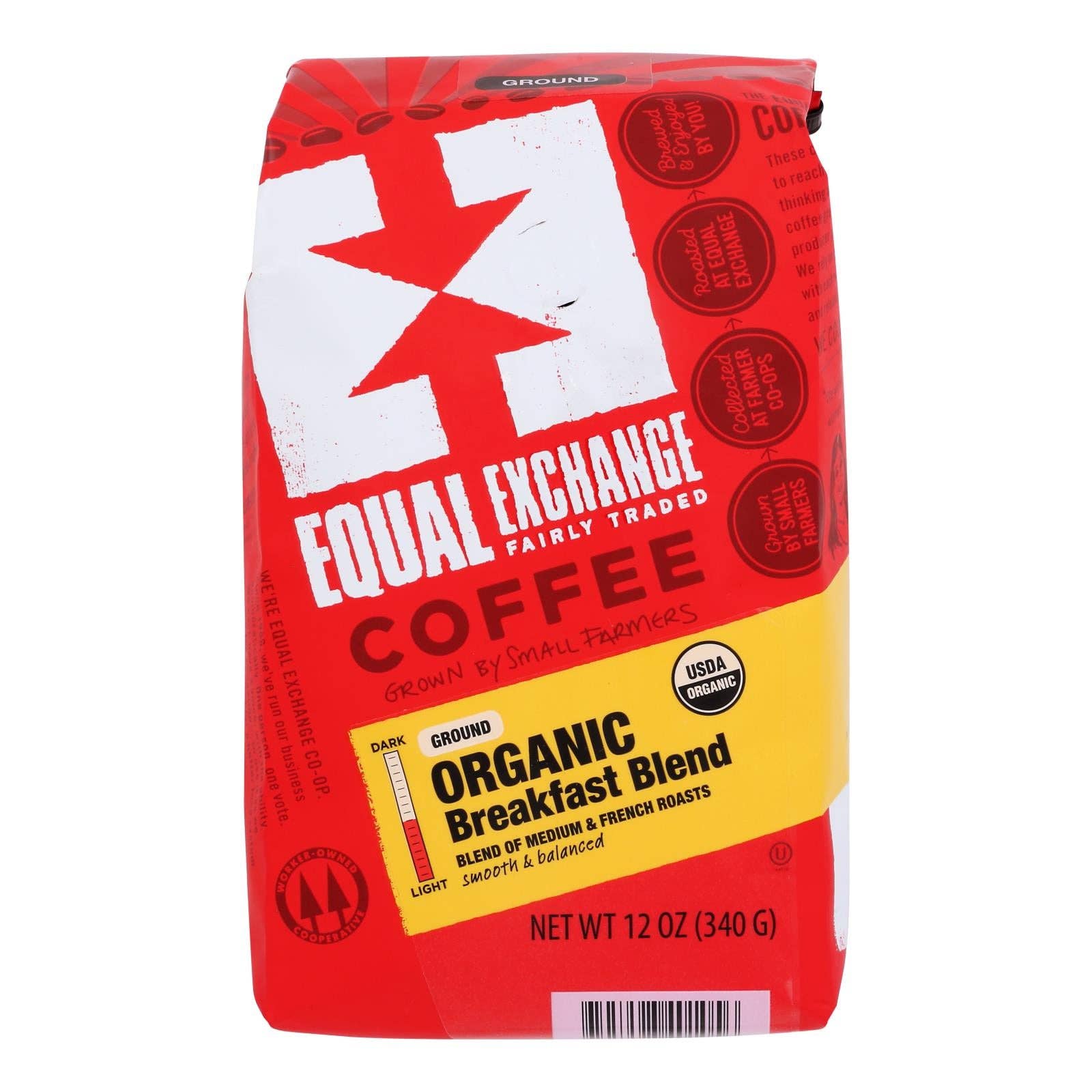 Everyday Supply Co - Wholesale Coffee Beans - Equal Exchange Organic Breakfast Blend Coffee, 6 Pack, 12 Oz0