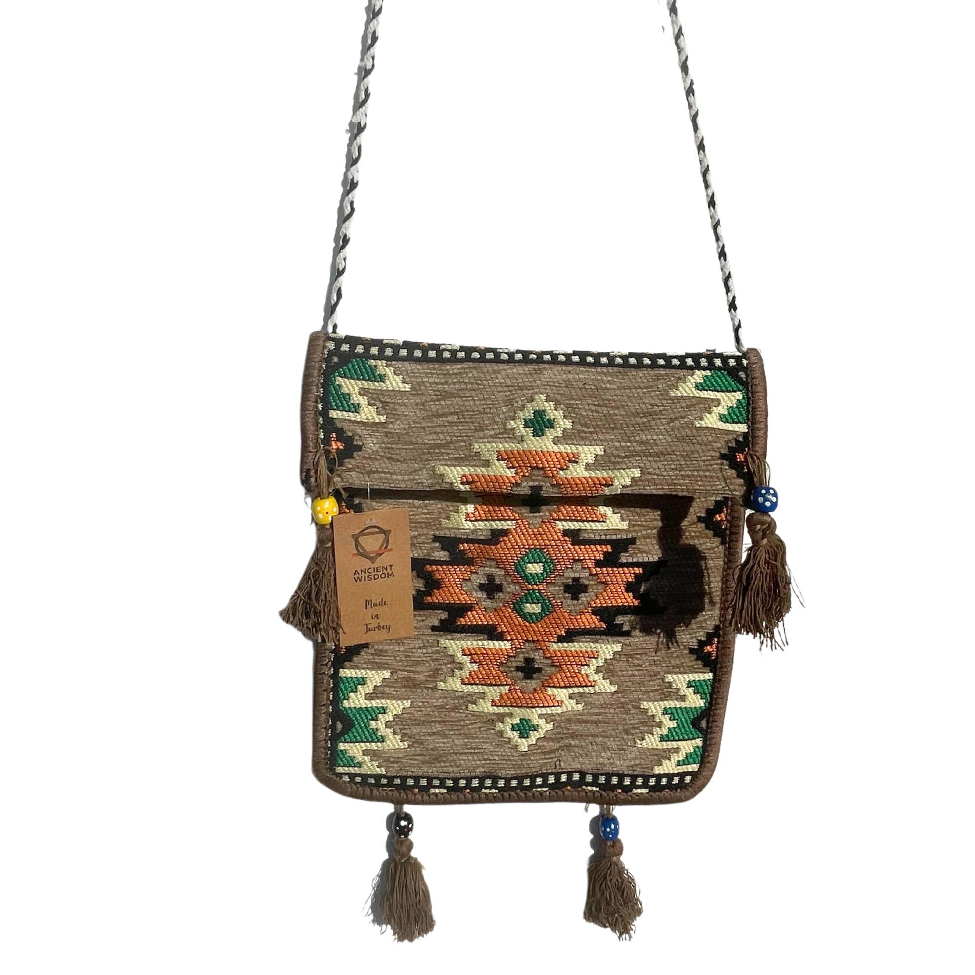 AW Artisan - Wholesale Crossbody Bag - Unisex - Kilim bag - Beige0