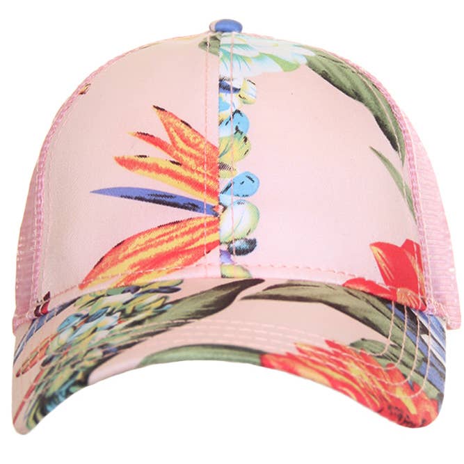 Hana - Wholesale Baseball Cap - Women's - C.C Floral Print Trucker Baseball Cap11
