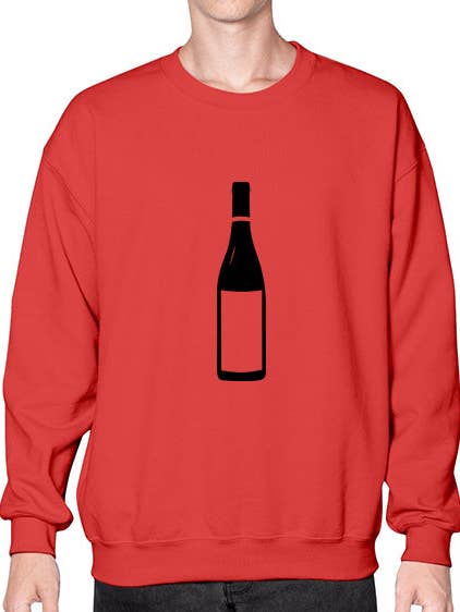 vino Vector 1779# - vino - Felpa - Girocollo per la vendita all'ingrosso da parte di tshirt unlimited