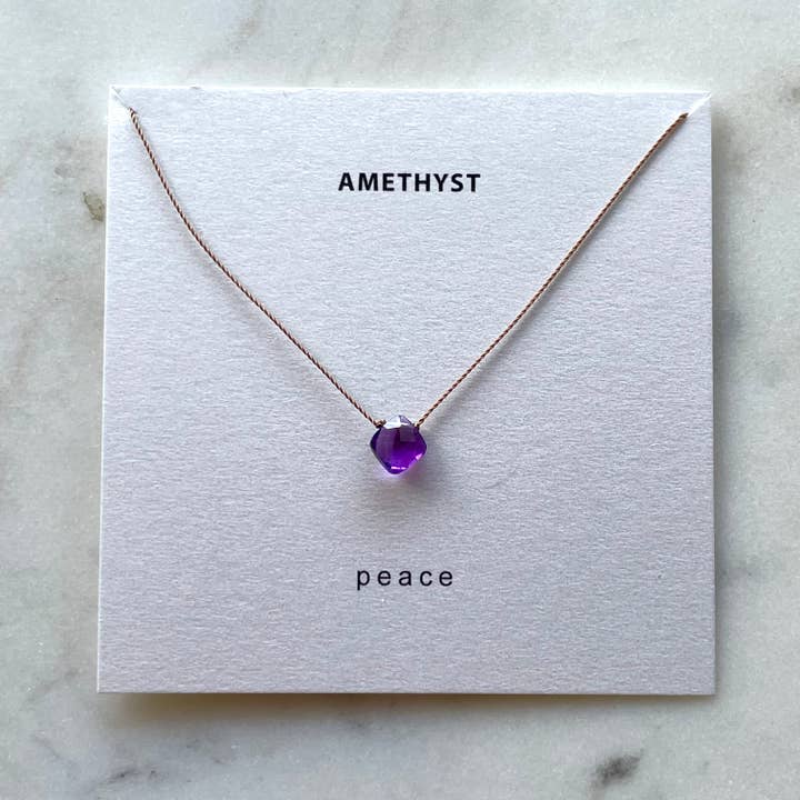 Soulsilk - Wholesale Pendant/Charm Necklace - Amethyst Necklace- Peace