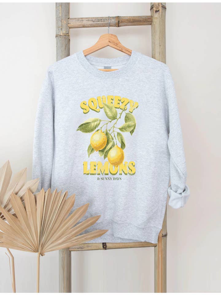 PINK NABI - Wholesale Graphic Sweatshirt - Women's - Graphic sweatshirt - Squeezy Lemons and sunny days1