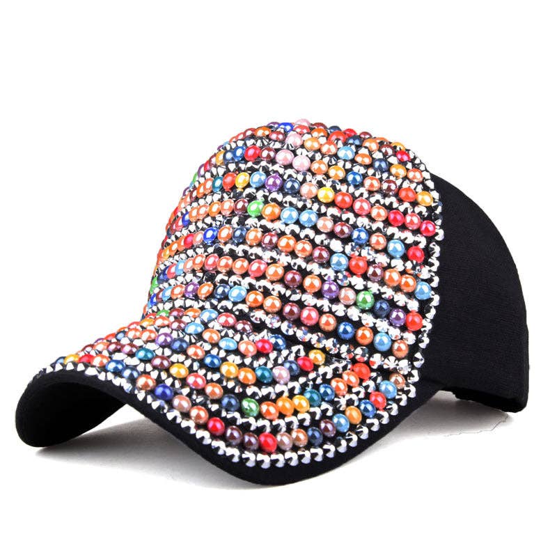 Ole - Vente Casquette de baseball – femme - Casquette en perles et strass C050610