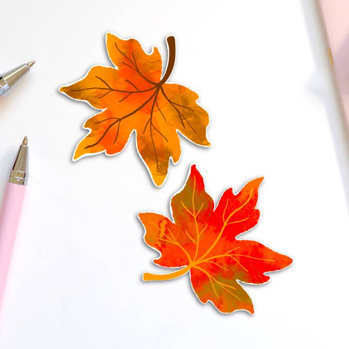Autumn Maple Leaves Sticker for wholesale by inkpaperfable