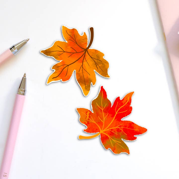 Autumn Maple Leaves Sticker for wholesale by inkpaperfable