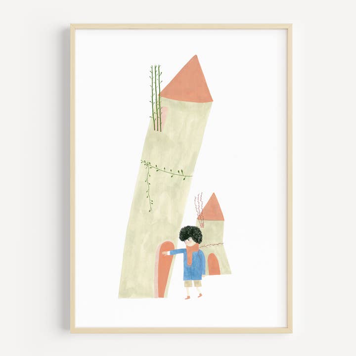 STORIES - NIÑO MIGRANTE Lámina artística para venta al por mayor de Raccontin