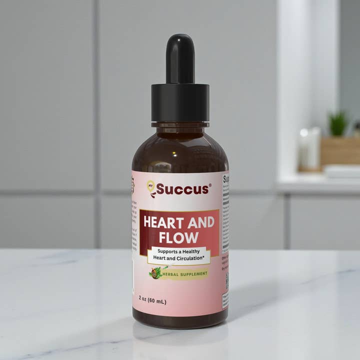 Heart and Flow Herbal Blend Tincture for wholesale by Succus