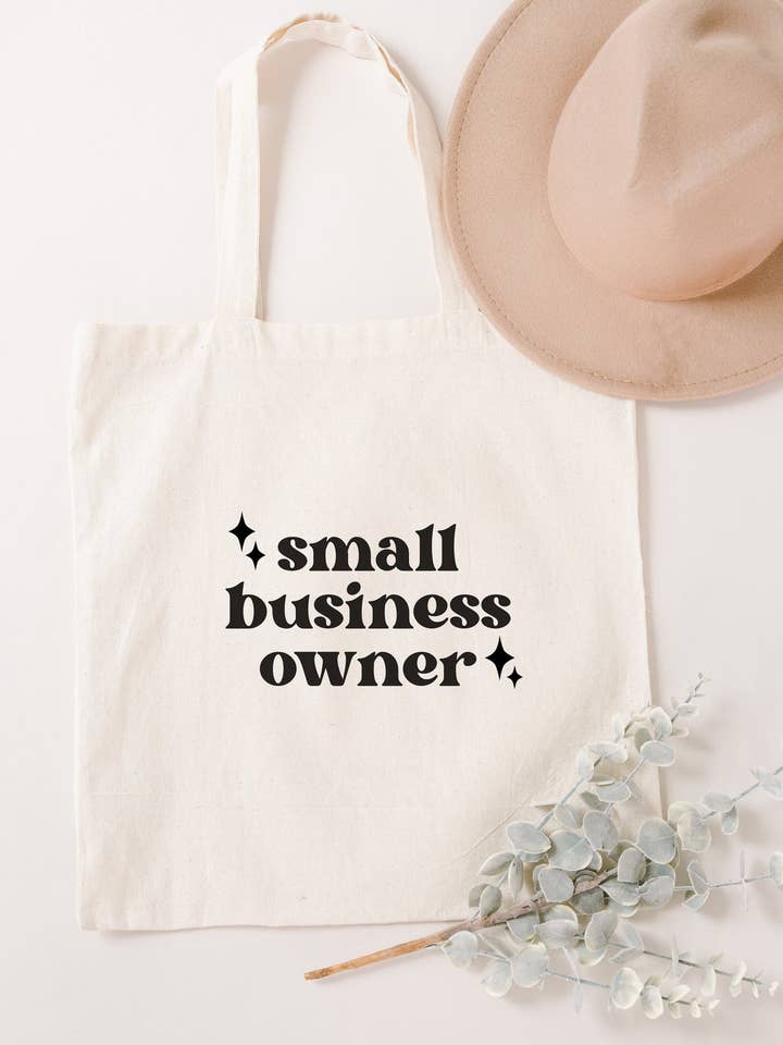 Small Business Owner Canvas Tote Bag for wholesale by Ivory Honey Designs