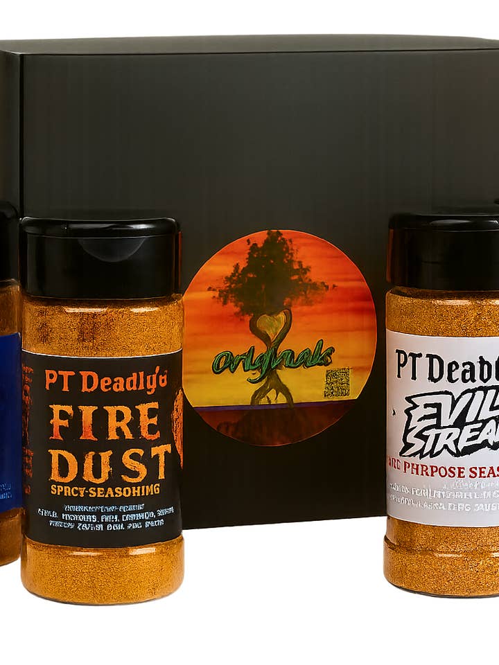 PT Deadly's Original Seasonings Gift Box for wholesale by PT Originals