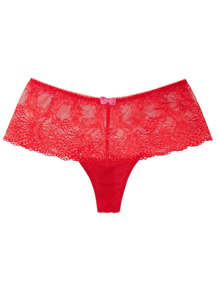 Viola Sky - Wholesale Underwear - Women's - Miss Cherie Red Lace Hipster Thong