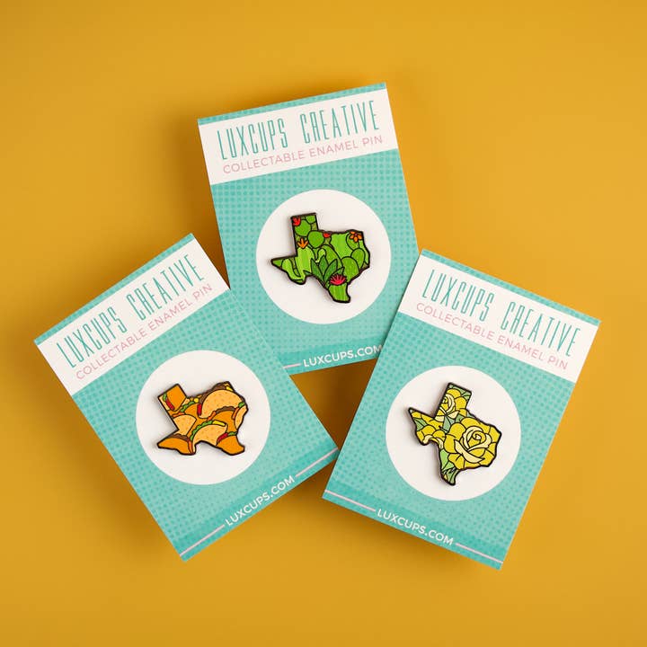 LuxCups Creative - Wholesale Lapel Pin/Button - Texas Tacos Pin6