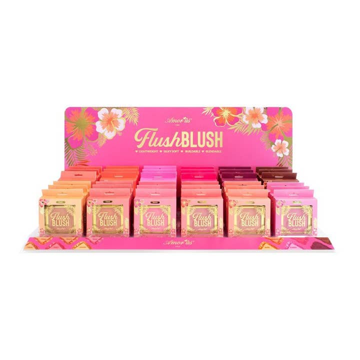 PINEAPPLE Beauty - Wholesale Retailer Display - Beauty & Wellness - AMORUS CO-FLBD Flush Blush Display - 36 pcs
