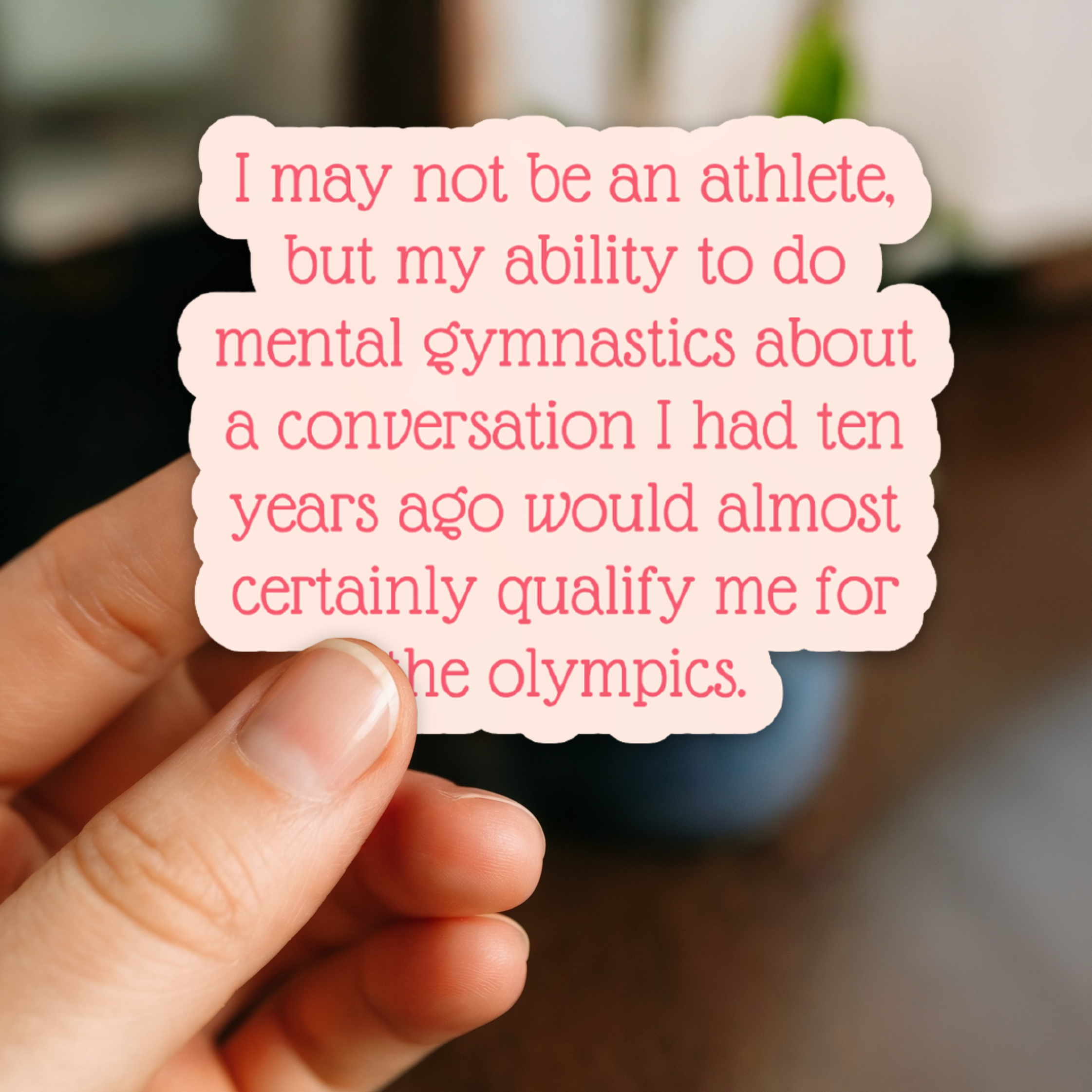 La Folie Press - Wholesale Sticker - Mental Gymnastics 3" Vinyl Sticker1