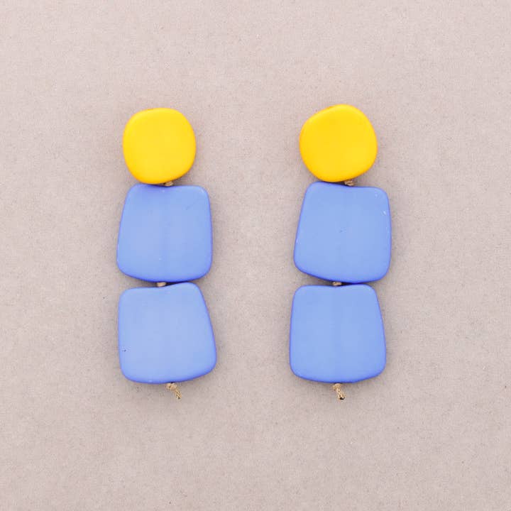 Sonata - Wholesale Hangende/ronde oorbellen - Oorbellen met Resin kralen5