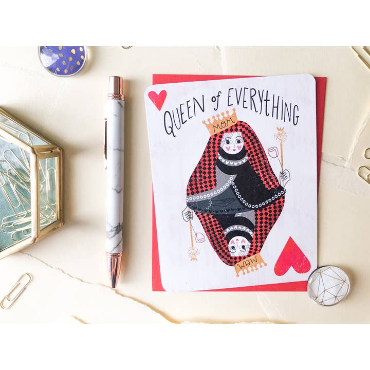 Paper Loop | Hand-Painted Greeting Cards - Wholesale Mother's Day Card - Queen of Everything, Cute Funny Mother's Day Card4