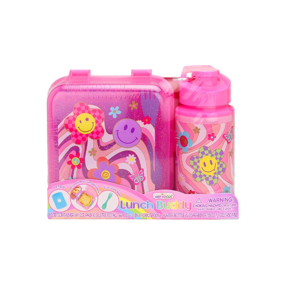 Sensibling Corp. - Wholesale Lunch Bag/Box - Kids - HOT FOCUS - Groovy Flower Lunch Buddy Box Food Container Set3