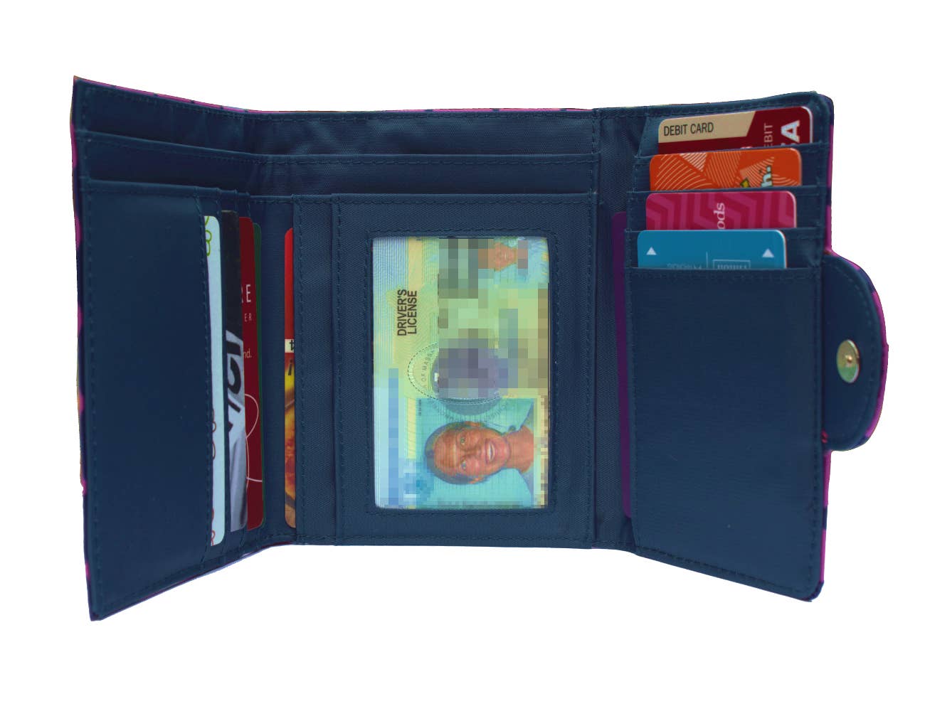 Big Skinny Wallets – Carteira - Mulher por atacado – Carteira de embreagem Trixie com três dobras - Plum Dot1