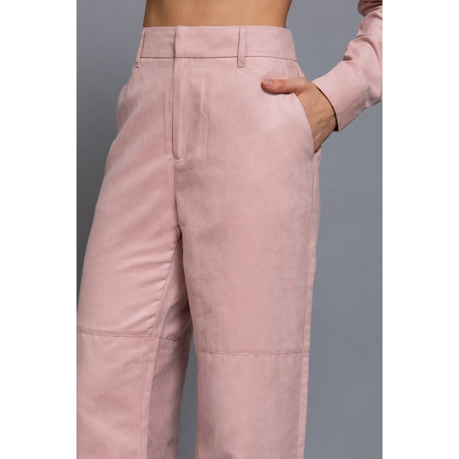 HiteJeans - Vente Pantalon – femme - PANTALON TISSÉ À JAMBES DROITES EN FAUX DAIM10