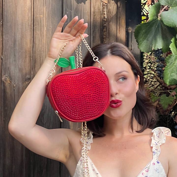 Red APPLE CROSSBODY BAG for wholesale on Faire