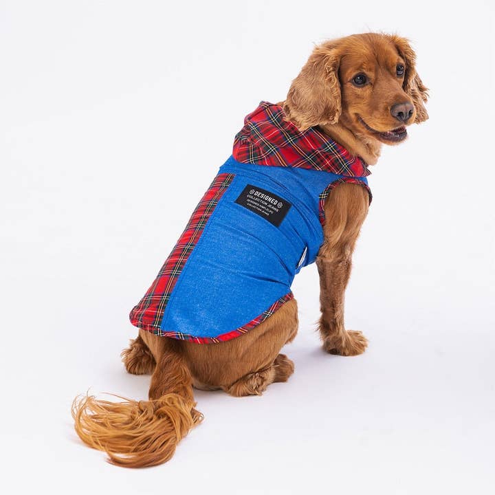 (SET OF 6) High-Quality -Denim Plade Shirt - Perfect Dog Lover Gift - WEKKOPET for wholesale by WEKKOPET