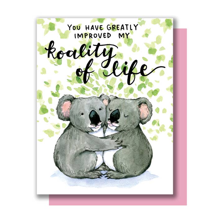 Carte Koality Of Life Koala Love pour la vente par Paper Wilderness