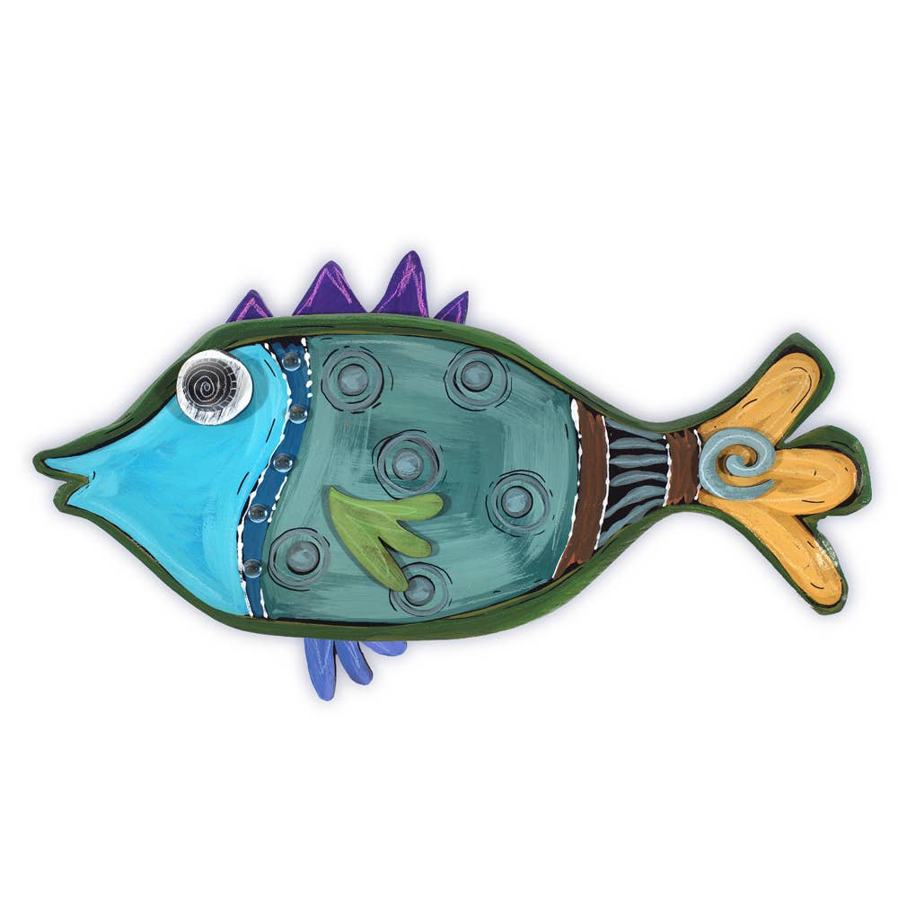 E. Drumm Designs - Wholesale Wall Accent - Fat Fish Hand-Painted Wooden Wall Accent Variety Sizes1