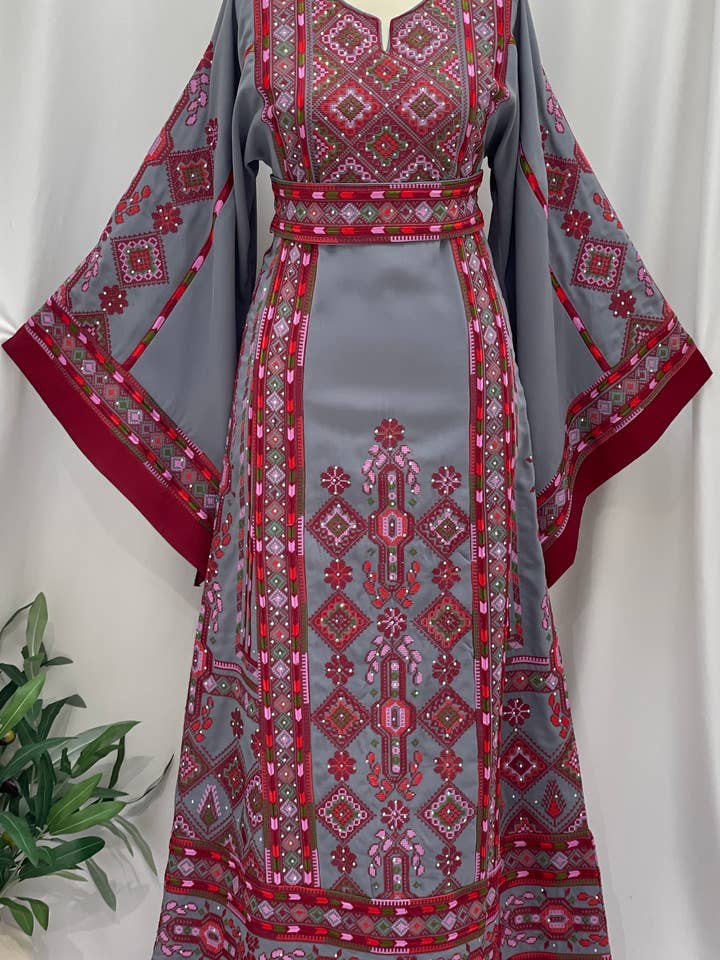 Majdal Elegance Embroidered Thobe for wholesale by Palestinian Elegance