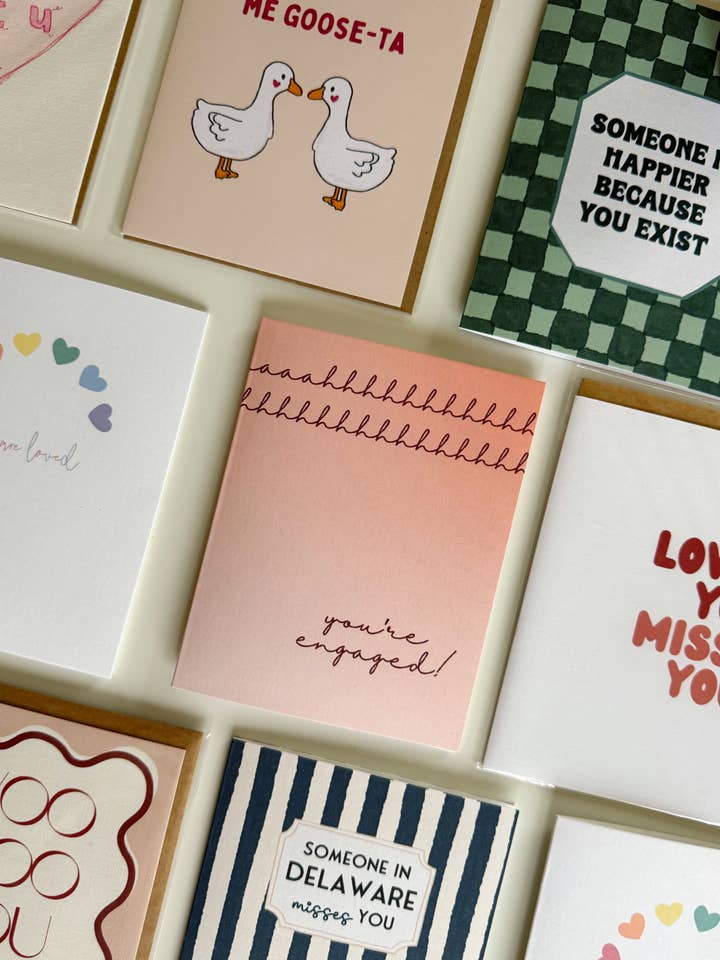 Ahhh You're Engaged Card for wholesale by kash co studio