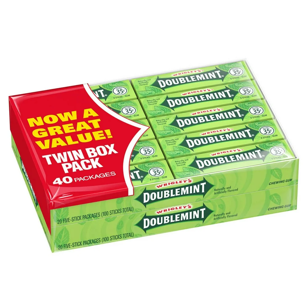 I Got Your Candy - Wholesale Chewing Gum - Wrigley's Doublemint Gum 5pc 40ct0