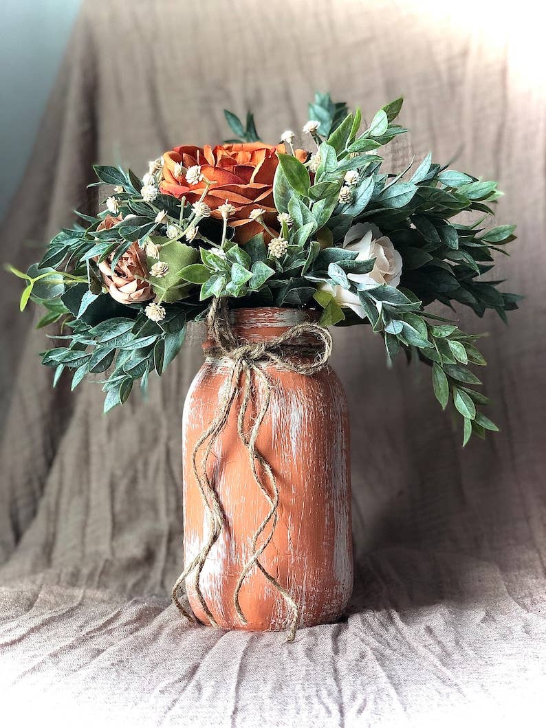 The Little Rustic Farm - Wholesale Artificial Flowers - Terracotta centerpiece for table2