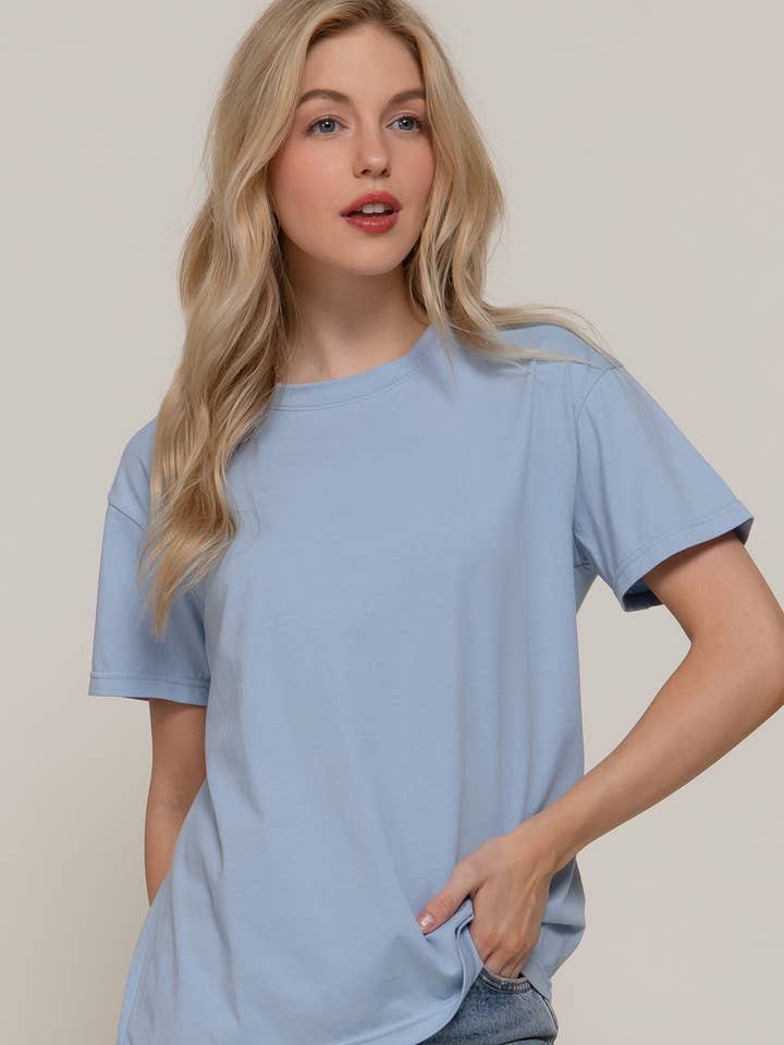 Active Basic | Active USA - Wholesale Knit top – Women's - Short Sleeve Round Neck Tee42