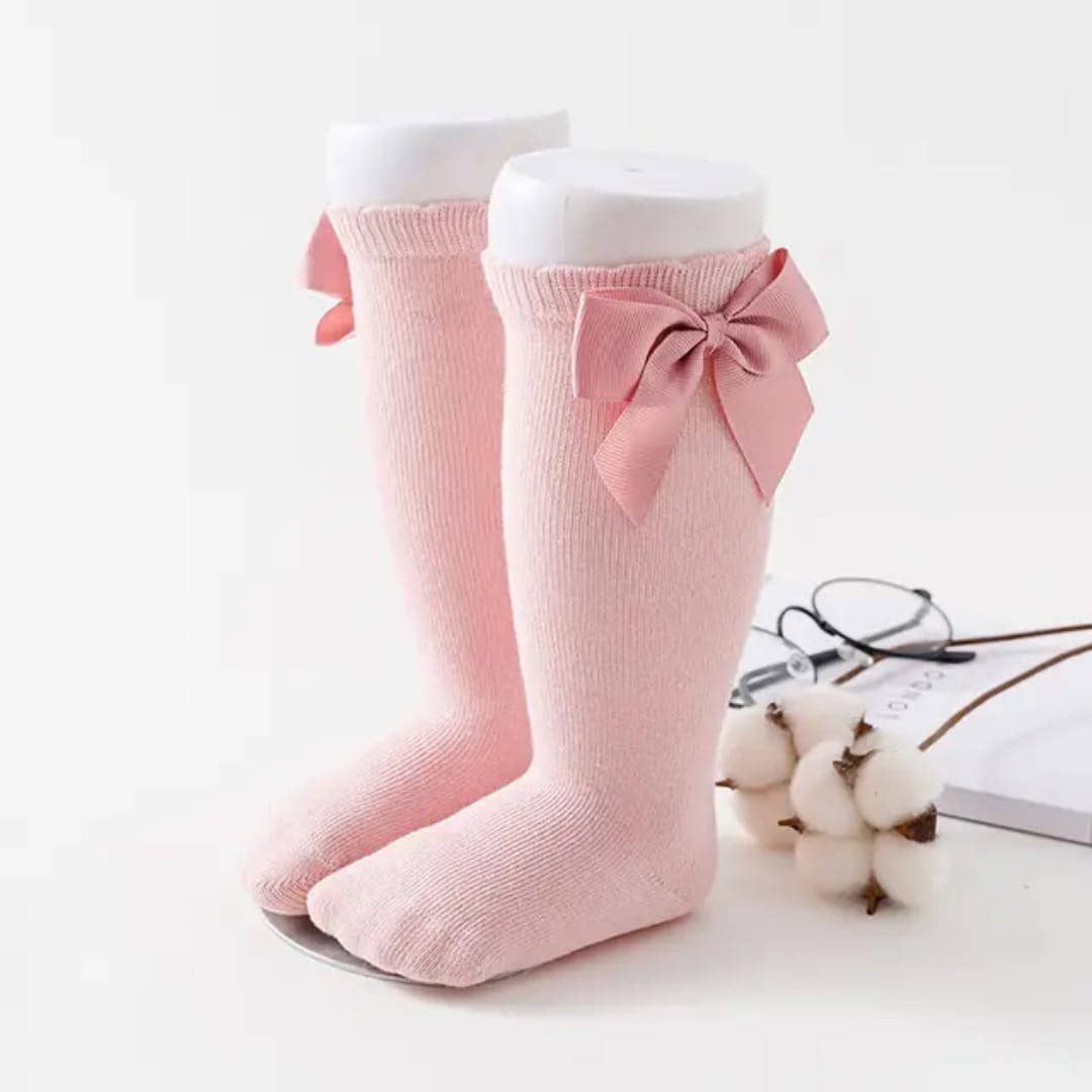 Cotton Socks – Engroshandel Sokker - Baby – Knæstrømper med sløjfe i 100 % bomuld4