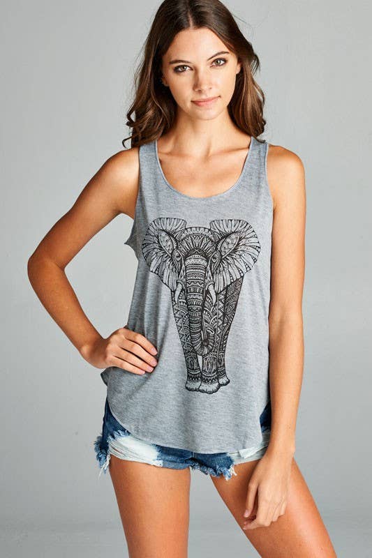 LA Soul - Wholesale Tank Top - Women's - Elephant Graphic Tanktop2