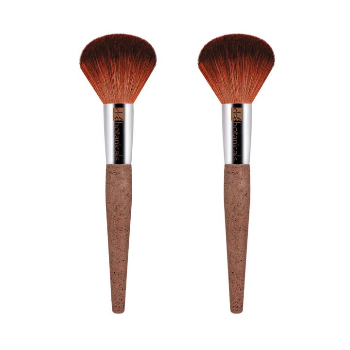 Dr Botanicals Coffee Ground Powder Brush Twin Value Savings Pack for wholesale by skinChemists | Anti-Ageing Skincare