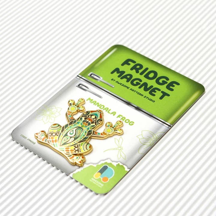 Awesome Pattern Studio - Wholesale Magnet - Mandala Frog - Decorative Fridge Magnet2